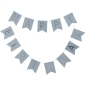 Preview: Bunting - Happy Birthday - Light Blue/Silver